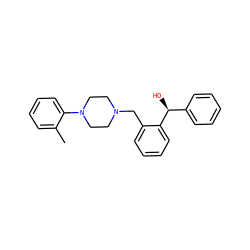 Cc1ccccc1N1CCN(Cc2ccccc2[C@@H](O)c2ccccc2)CC1 ZINC000027422911