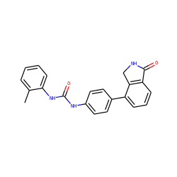 Cc1ccccc1NC(=O)Nc1ccc(-c2cccc3c2CNC3=O)cc1 ZINC000014945192