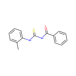 Cc1ccccc1NC(=S)NC(=O)c1ccccc1 ZINC000005420174