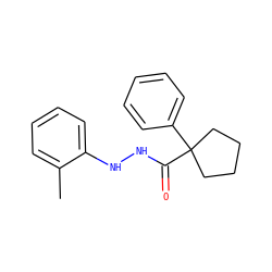Cc1ccccc1NNC(=O)C1(c2ccccc2)CCCC1 ZINC000040953119