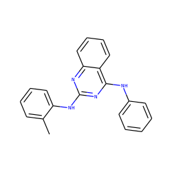 Cc1ccccc1Nc1nc(Nc2ccccc2)c2ccccc2n1 ZINC000000010228