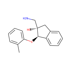 Cc1ccccc1O[C@@H]1c2ccccc2C[C@]1(O)CN ZINC000040845576