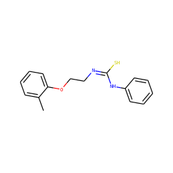 Cc1ccccc1OCC/N=C(/S)Nc1ccccc1 ZINC000013470980