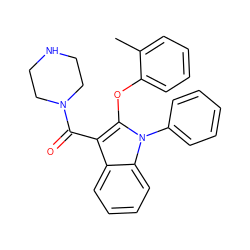 Cc1ccccc1Oc1c(C(=O)N2CCNCC2)c2ccccc2n1-c1ccccc1 ZINC000064539138