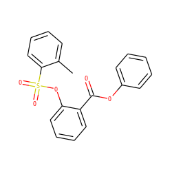 Cc1ccccc1S(=O)(=O)Oc1ccccc1C(=O)Oc1ccccc1 ZINC000004666858