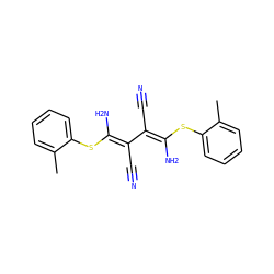 Cc1ccccc1S/C(N)=C(C#N)/C(C#N)=C(\N)Sc1ccccc1C ZINC000034802608