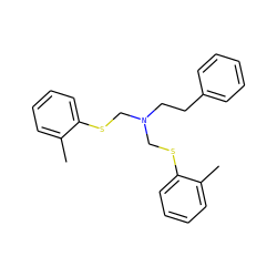 Cc1ccccc1SCN(CCc1ccccc1)CSc1ccccc1C ZINC000015778673