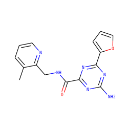 Cc1cccnc1CNC(=O)c1nc(N)nc(-c2ccco2)n1 ZINC000045347440