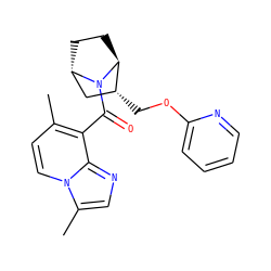 Cc1ccn2c(C)cnc2c1C(=O)N1[C@H]2CC[C@H]1[C@H](COc1ccccn1)C2 ZINC000226037516
