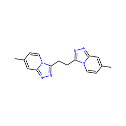 Cc1ccn2c(CCc3nnc4cc(C)ccn34)nnc2c1 ZINC000001567332