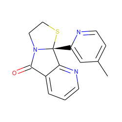 Cc1ccnc([C@]23SCCN2C(=O)c2cccnc23)c1 ZINC000005931463