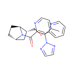 Cc1ccnc(C(=O)N2[C@H]3CC[C@H]2[C@H](COc2ccccn2)C3)c1-n1nccn1 ZINC000226064050