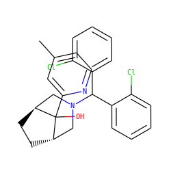 Cc1ccnc(C2(O)[C@H]3CC[C@H]2CN(C(c2ccccc2Cl)c2ccccc2Cl)C3)c1 ZINC000100081422