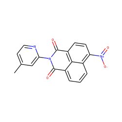 Cc1ccnc(N2C(=O)c3cccc4c([N+](=O)[O-])ccc(c34)C2=O)c1 ZINC000000089171