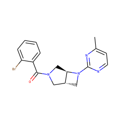 Cc1ccnc(N2C[C@@H]3CN(C(=O)c4ccccc4Br)C[C@H]32)n1 ZINC000116824798