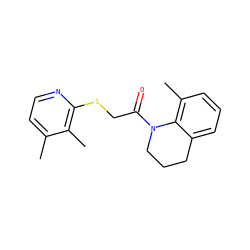 Cc1ccnc(SCC(=O)N2CCCc3cccc(C)c32)c1C ZINC000138906819