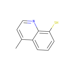 Cc1ccnc2c(S)cccc12 ZINC000196055719