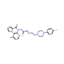 Cc1ccnc2c1n1cccc1c(=O)n2CC(=O)NCCCN1CCN(c2ccc(Cl)cc2)CC1 ZINC000066167362