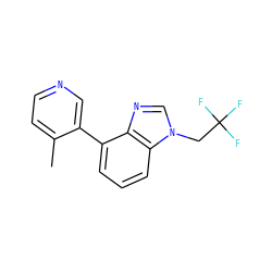 Cc1ccncc1-c1cccc2c1ncn2CC(F)(F)F ZINC000095563926