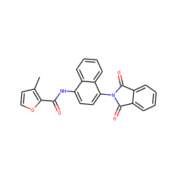 Cc1ccoc1C(=O)Nc1ccc(N2C(=O)c3ccccc3C2=O)c2ccccc12 ZINC000473171629