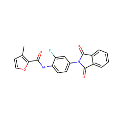 Cc1ccoc1C(=O)Nc1ccc(N2C(=O)c3ccccc3C2=O)cc1F ZINC000473168160