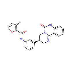 Cc1ccoc1C(=O)Nc1cccc([C@@H]2CN=C3c4ccccc4NC(=O)N3C2)c1 ZINC000206976106
