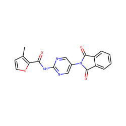 Cc1ccoc1C(=O)Nc1ncc(N2C(=O)c3ccccc3C2=O)cn1 ZINC000473167289