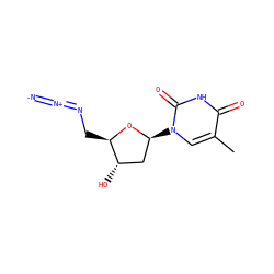 Cc1cn([C@H]2C[C@H](O)[C@@H](CN=[N+]=[N-])O2)c(=O)[nH]c1=O ZINC000006521293