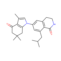 Cc1cn(-c2cc3c(c(CC(C)C)c2)C(=O)NCC3)c2c1C(=O)CC(C)(C)C2 ZINC000098208248