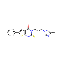 Cc1cn(CCCn2c(=S)[nH]c3sc(-c4ccccc4)cc3c2=O)cn1 ZINC000138362265
