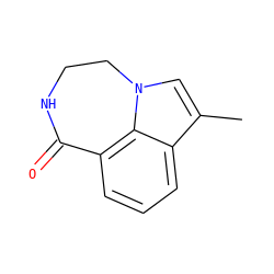 Cc1cn2c3c(cccc13)C(=O)NCC2 ZINC000003832181