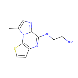 Cc1cnc2c(NCCN)nc3ccsc3n12 ZINC000028950703