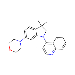 Cc1cnc2ccccc2c1N1CC(C)(C)c2ccc(N3CCOCC3)cc21 ZINC000118094573