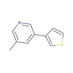 Cc1cncc(-c2ccsc2)c1 ZINC000013607165