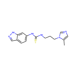 Cc1cncn1CCCNC(=S)Nc1ccc2cn[nH]c2c1 ZINC000096271490