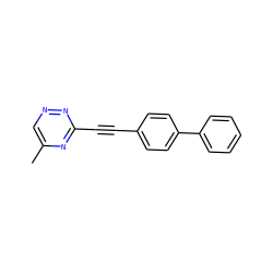 Cc1cnnc(C#Cc2ccc(-c3ccccc3)cc2)n1 ZINC000028701685