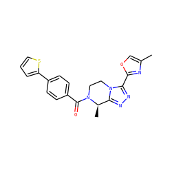 Cc1coc(-c2nnc3n2CCN(C(=O)c2ccc(-c4cccs4)cc2)[C@@H]3C)n1 ZINC000142929661
