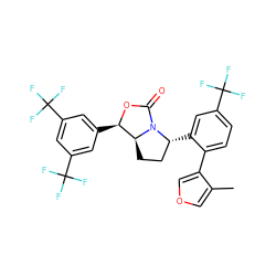Cc1cocc1-c1ccc(C(F)(F)F)cc1[C@@H]1CC[C@H]2[C@@H](c3cc(C(F)(F)F)cc(C(F)(F)F)c3)OC(=O)N12 ZINC000169709042