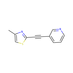 Cc1csc(C#Cc2cccnc2)n1 ZINC000095602110
