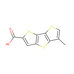 Cc1csc2c1sc1cc(C(=O)O)sc12 ZINC000035091533