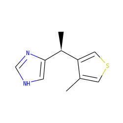 Cc1cscc1[C@H](C)c1c[nH]cn1 ZINC000000022736