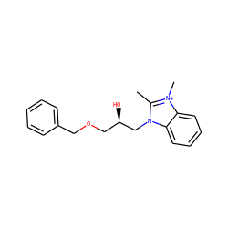 Cc1n(C[C@H](O)COCc2ccccc2)c2ccccc2[n+]1C ZINC000000098607
