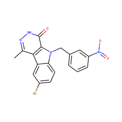 Cc1n[nH]c(=O)c2c1c1cc(Br)ccc1n2Cc1cccc([N+](=O)[O-])c1 ZINC000084739456