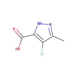 Cc1n[nH]c(C(=O)O)c1F ZINC000028824280