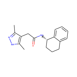 Cc1n[nH]c(C)c1CC(=O)N[C@H]1CCCc2ccccc21 ZINC000008851941