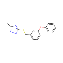 Cc1n[nH]c(SCc2cccc(Oc3ccccc3)c2)n1 ZINC000013118226