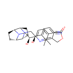 Cc1nc([C@@H](O)CN2[C@H]3CC[C@H]2[C@H]2CC[C@H]3N2C[C@H](O)c2ccc3c(c2C)COC3=O)ccc1C#N ZINC000205537237