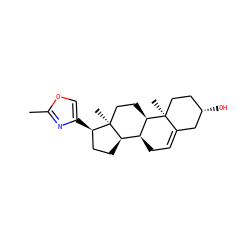 Cc1nc([C@@H]2CC[C@@H]3[C@@H]4CC=C5C[C@@H](O)CC[C@]5(C)[C@@H]4CC[C@]23C)co1 ZINC000026971635