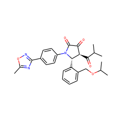 Cc1nc(-c2ccc(N3C(=O)C(=O)[C@@H](C(=O)C(C)C)[C@@H]3c3ccccc3COC(C)C)cc2)no1 ZINC000169696555