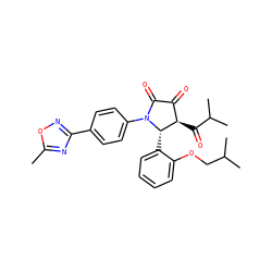 Cc1nc(-c2ccc(N3C(=O)C(=O)[C@@H](C(=O)C(C)C)[C@@H]3c3ccccc3OCC(C)C)cc2)no1 ZINC000169696230